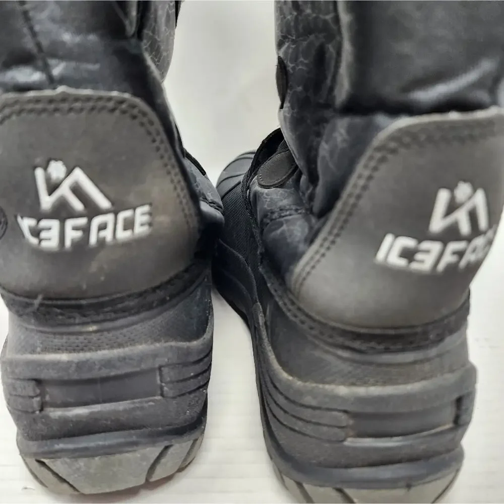 Ice Face Women's‎ Snow Boots Black Faux Fur lining Ideal for Winter Boots Size 7